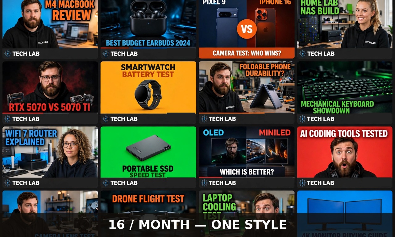 A monthly pack of thumbnails in one consistent style